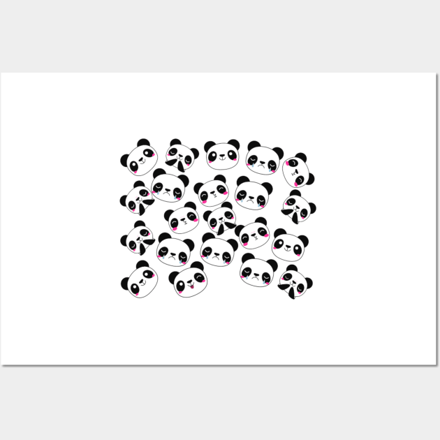 Panda Emotions Wall Art by BRIJLA